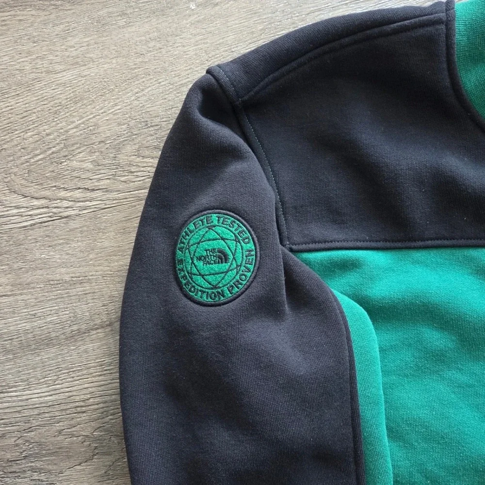 The North Face Sweatshirt Mens XL Green Black Expedition Proven Colorblock